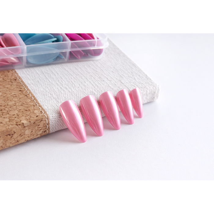 Cat-Eye Rose Pâle Métallique 