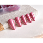 Cat-Eye Rose Pâle Métallique 