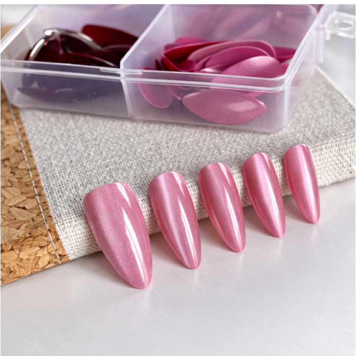 Cat-Eye Rose Pâle Métallique 