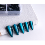 Cat-Eye Turquoise foncé Métallique 